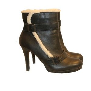 Ankle Boots │Black 10 M  │Faux Leather Black Faux